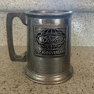 75th ANNIVERSARY FORD MOTOR COMPANY PEWTER MUG STEIN
